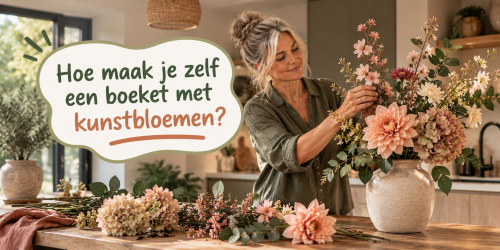 Hoe maak je zelf een boeket met kunstbloemen?